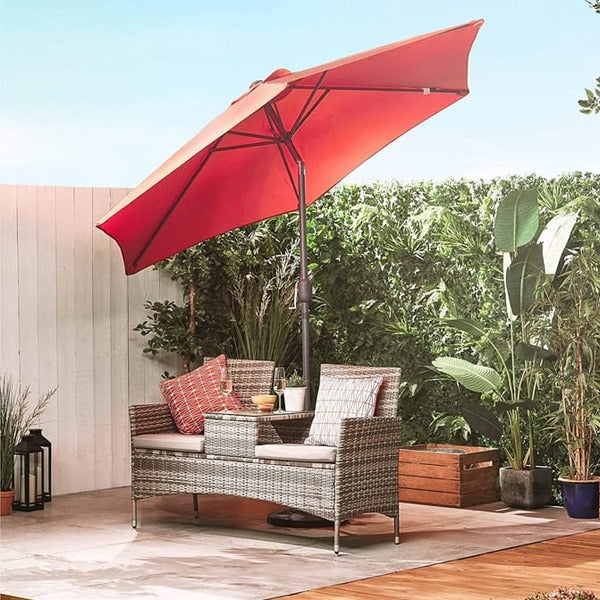 Vonhaus 2.7m Steel Garden Parasol