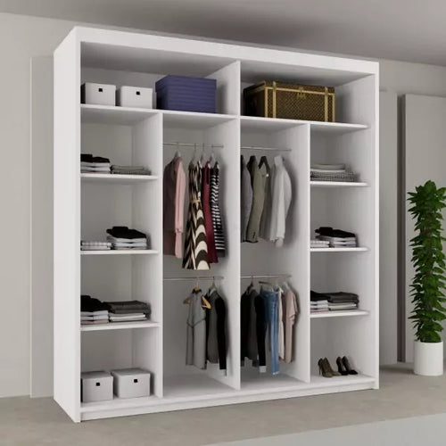 BATUMI WHITE SLIDING WARDROBE 120/150cm/180cm/203cm