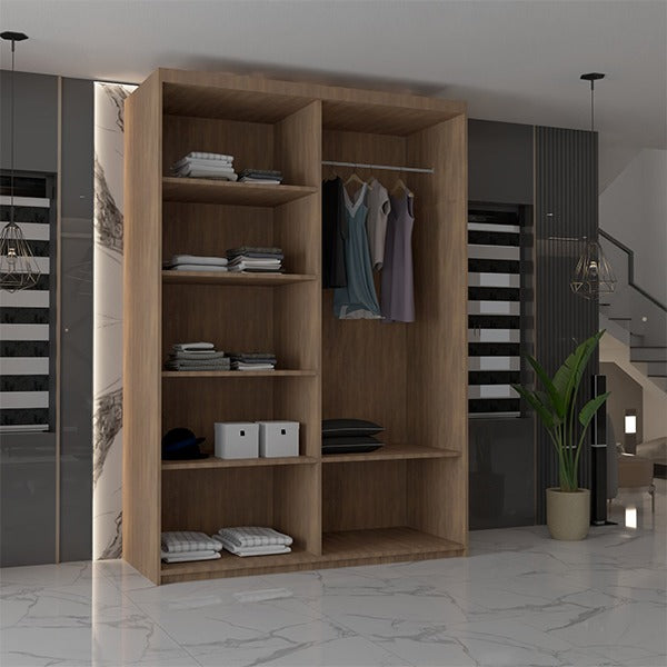 CHICAGO WALNUT WARDROBE 90/100/120/150/180/203cm