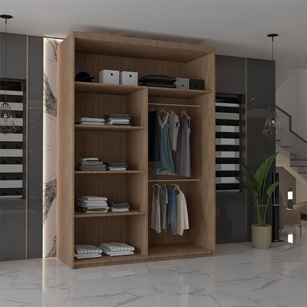 CHICAGO WALNUT WARDROBE 90/100/120/150/180/203cm