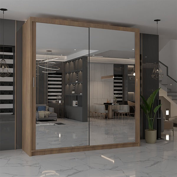 CHICAGO WALNUT WARDROBE 250cm