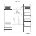 ETNA GREY WARDROBE 250cm