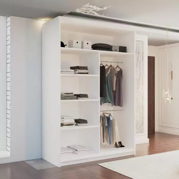 VISION WHITE WARDROBE 120cm/150cm/180cm/203cm