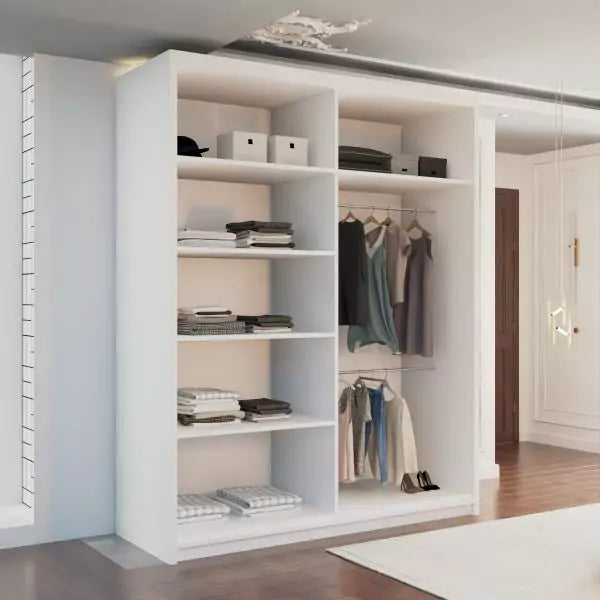 VISION WHITE WARDROBE 120cm/150cm/180cm/203cm