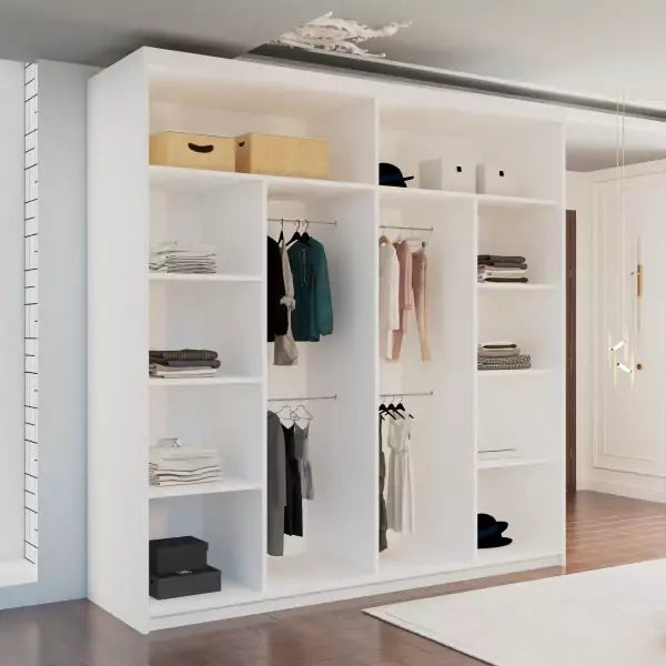 VISION WHITE WARDROBE 120cm/150cm/180cm/203cm
