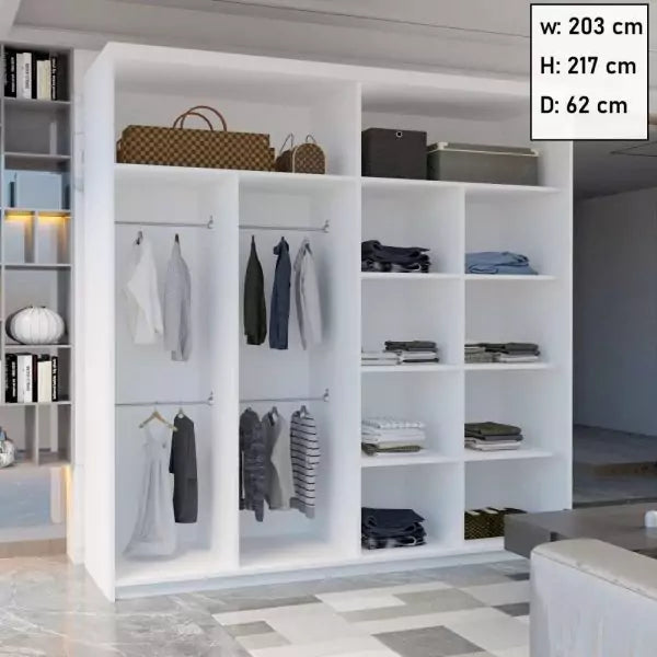 ANDORRA SLIDING WARDROBE WHITE 150cm/203cm