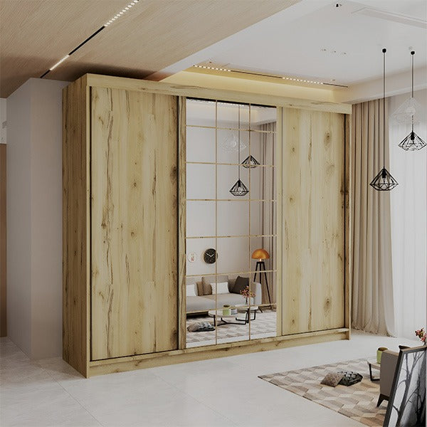 LATVIA VOTAN OAK SLIDING WARDROBE 200/250cm