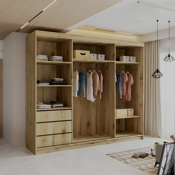 LATVIA VOTAN 250CM SLIDING DOORS WARDROBE