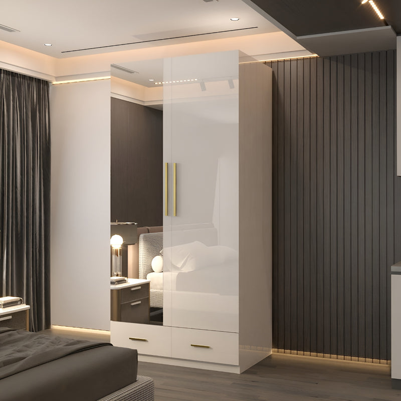 high gloss wardrobe 2 door