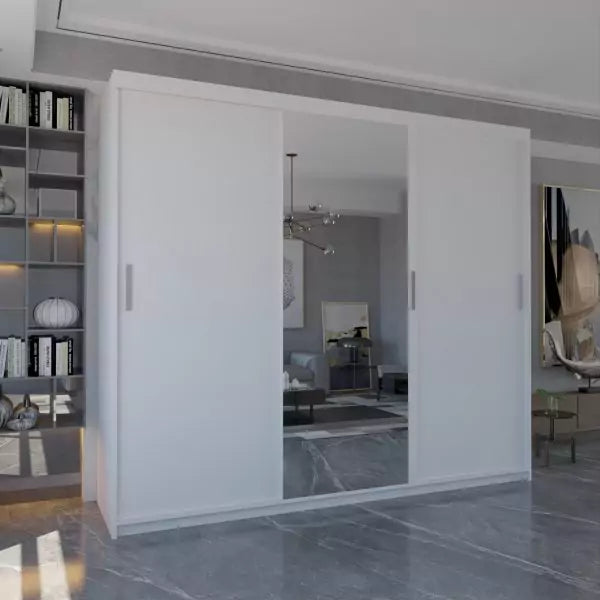 MIAMI WHITE WARDORBE 250cm