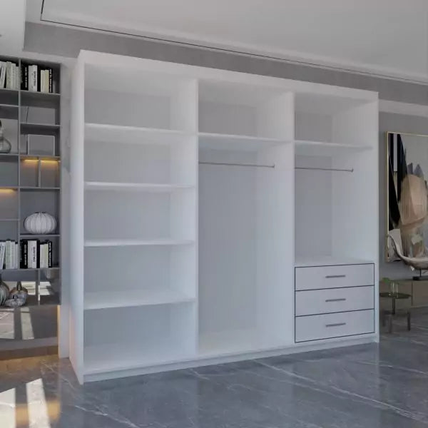 MIAMI WHITE WARDORBE 250cm