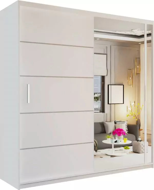 VISION WHITE WARDROBE 120cm/150cm/180cm/203cm