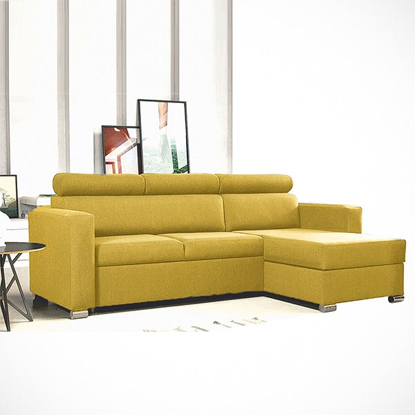 Hugo Yellow Corner Sofa Bed