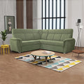 SELLY GREEN LARGE CORNER SOFA BED