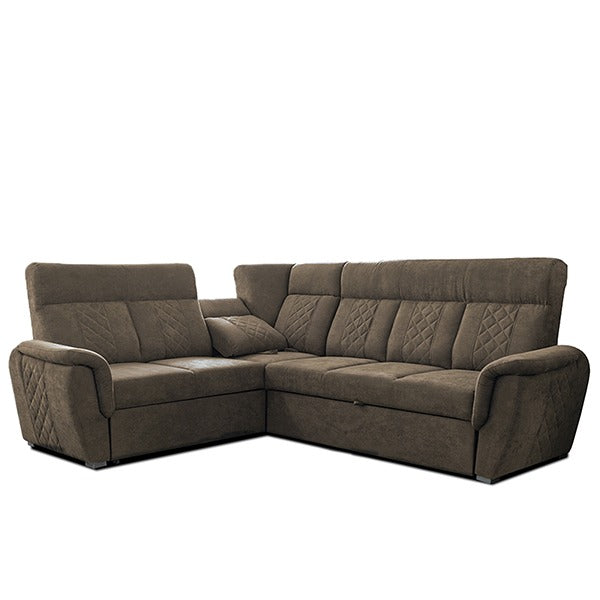 SELLY BROWN LARGE CORNER SOFA