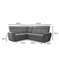 SELLY GREY LARGE CORNER SOFA