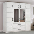 Barcelona 240cm White with TOP BOX Wardrobe