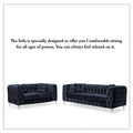 Chicago Black 3+2 Chesterfield Sofa Set