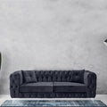 Chicago Black 3+2 Chesterfield Sofa Set