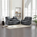 Chicago Pu Recliner Grey 3+2 Sofa Set