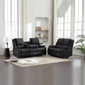 Chicago Pu Recliner Black 3+2 Sofa Set