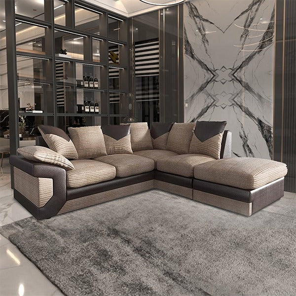 Dino Corner Sofa Beige/Brown