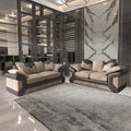 DINO BEIGE/BROWN SOFA SET