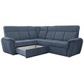 SELLY BLUE LARGE CORNER SOFA BED