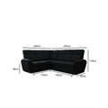 SELLY BLACK LARGE CORNER SOFA