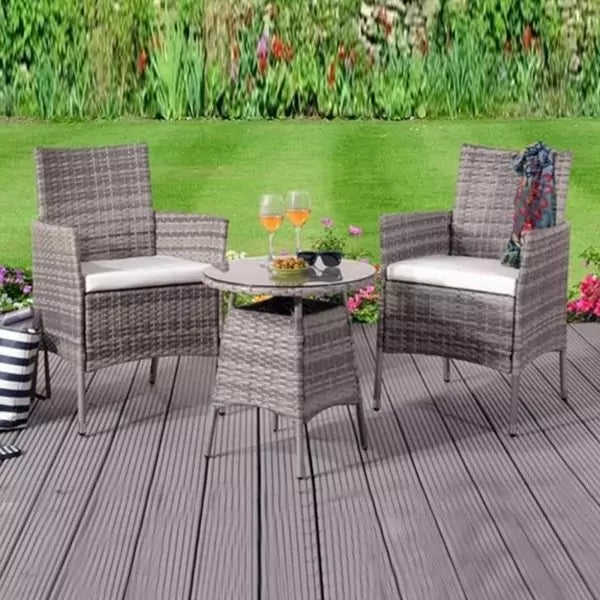 Round 2 - Person 53cm Long Bistro Set with Cushions