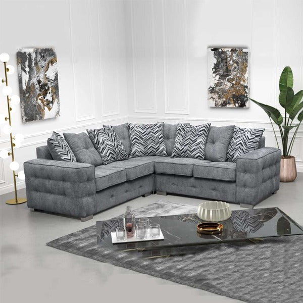 ERITH GREY CORNER SOFA