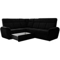 SELLY BLACK LARGE CORNER SOFA