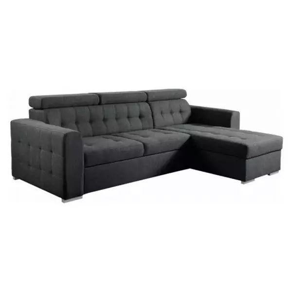 LYON L SHAPED SOFA SET DARK GREY