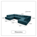 BLUE U-CORNER SOFA BED