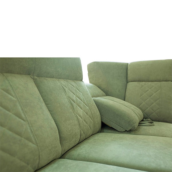 SELLY GREEN LARGE CORNER SOFA BED