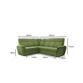 SELLY GREEN LARGE CORNER SOFA BED