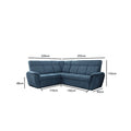SELLY BLUE LARGE CORNER SOFA BED