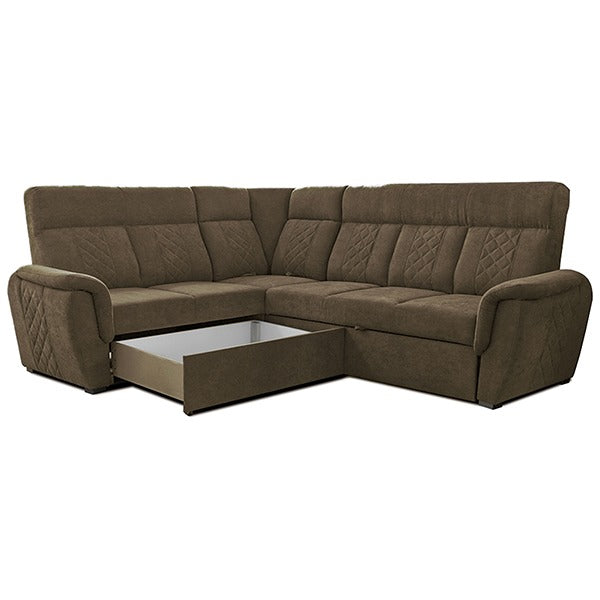 SELLY BROWN LARGE CORNER SOFA