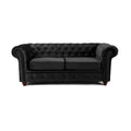 HERO CHESTERFIELD BLACK 3+2 SEATER SOFA