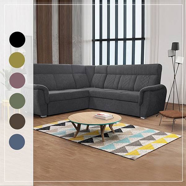 SELLY GREY LARGE CORNER SOFA
