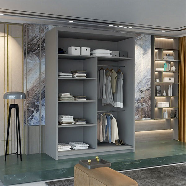 MARIKA GREY WARDROBE 120cm/150cm/180cm/203cm