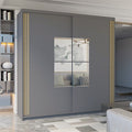 ANDORRA SLIDING WARDROBE GREY 150cm/203cm