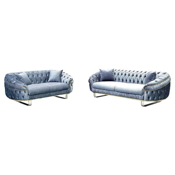 Camden Chesterfield Grey 3+2 Sofa Set