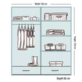 GREY HIGH GLOSS SYCYLIA WARDROBE 150-208-255CM
