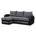 KEWIN GREY L-SHAPE SOFA BED