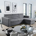 LYON L SHAPED SOFA SET DARK GREY