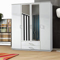 LONDON 4 DOOR BLACK WARDROBE