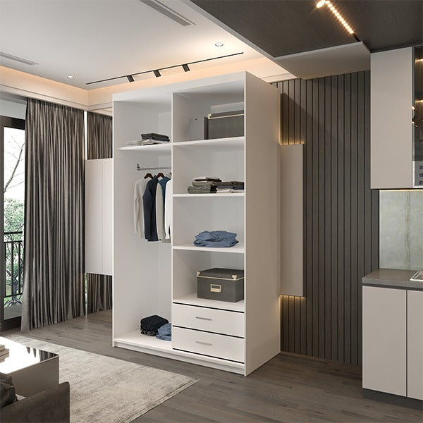 MANHATTAN WHITE HIGH GLOSS 120/150/200/250CM