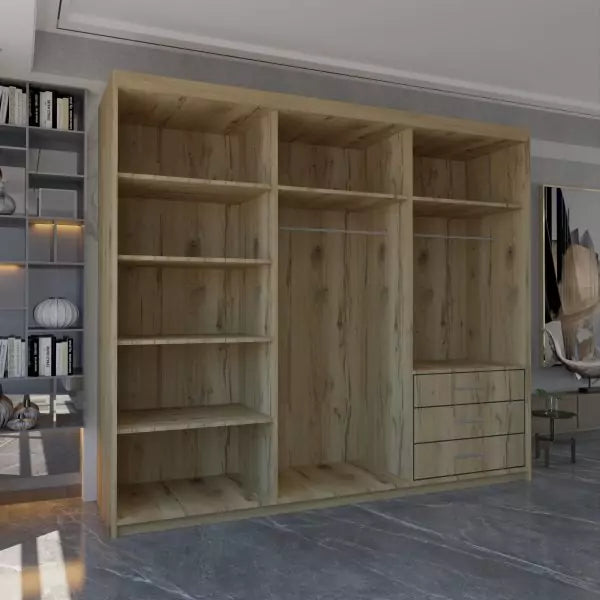 MIAMI OAK WARDROBE 250cm