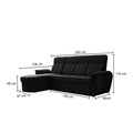 SELLY BLACK SMALL SOFA BED